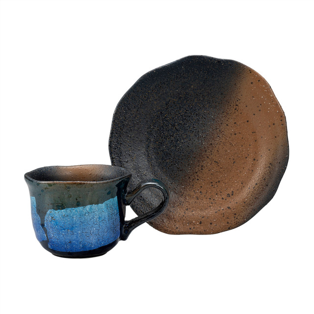 カップ＆ソーサー・二色銀彩