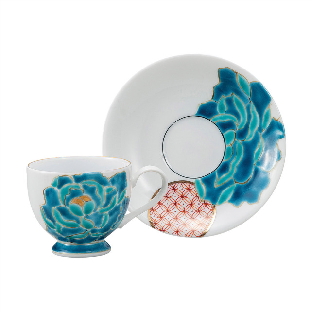 カップ＆ソーサー・青牡丹