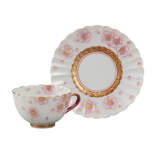 カップ＆ソーサー・金襴手桜