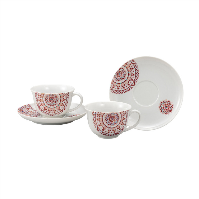 ペアコーヒー・赤絵丸紋