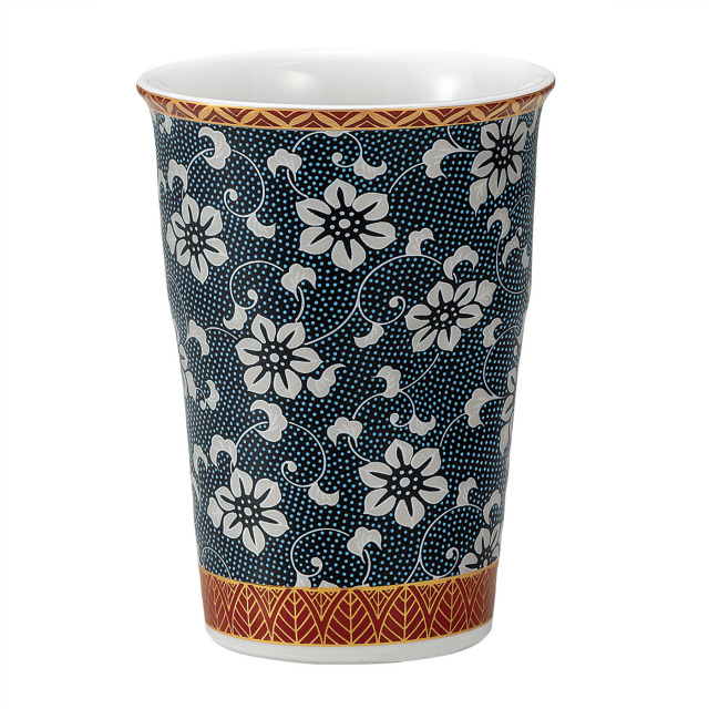 フリーカップ・青粒鉄仙文