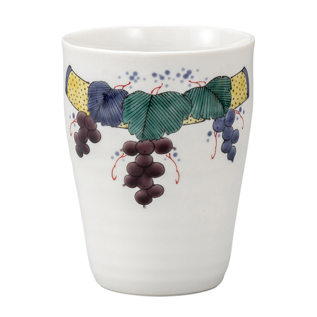 フリーカップ・色絵ぶどう文