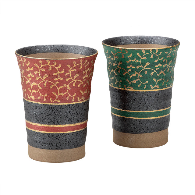 ペアフリーカップ・金唐草