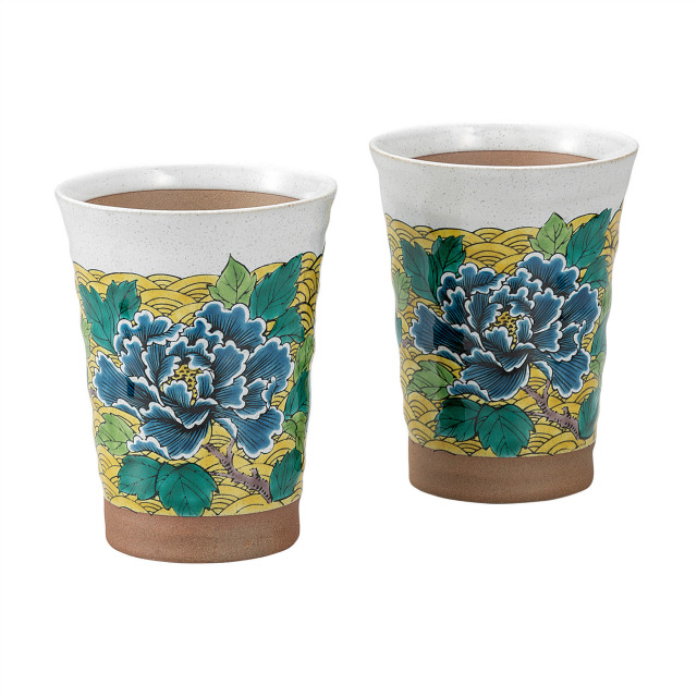 ペアフリーカップ・吉田屋波牡丹