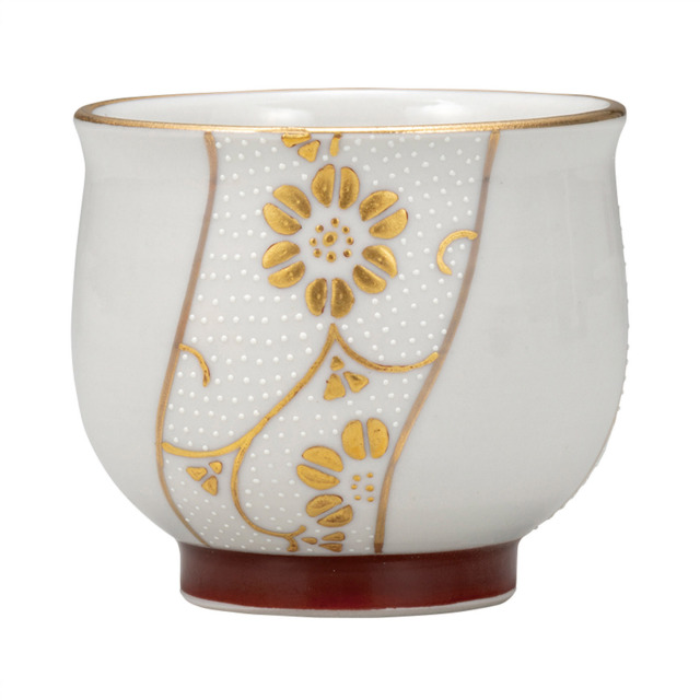 ぐい呑・本金捻白粒鉄仙