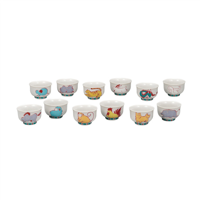 組盃・朱彩十二支