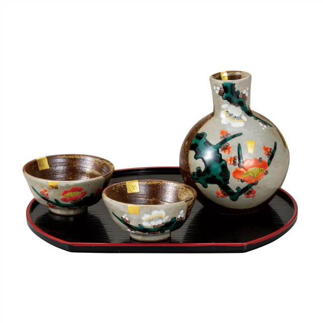 晩酌揃・紅白梅（盆付）