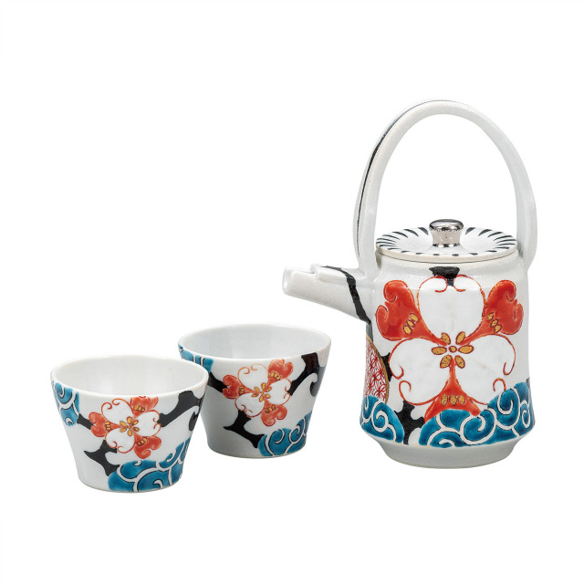 晩酌揃・色絵華唐草