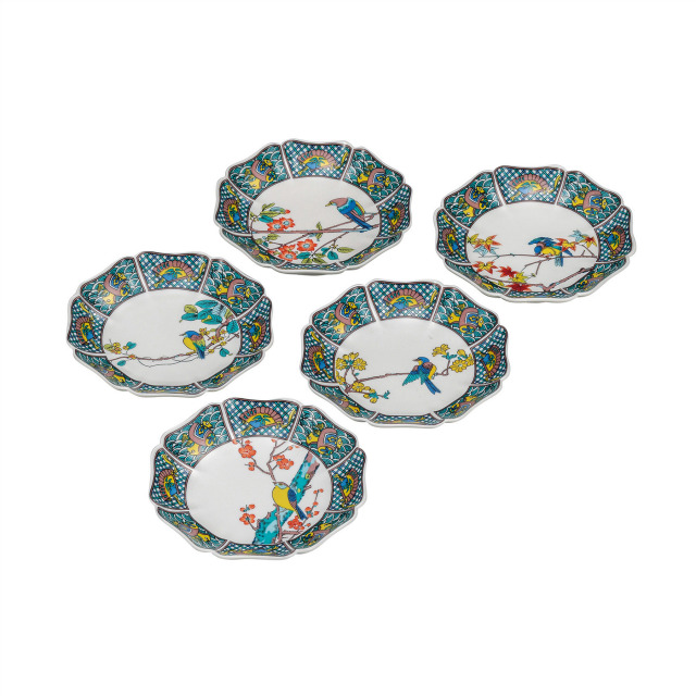 5.5号皿揃・花鳥絵変り
