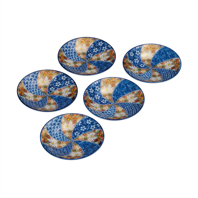 5.5号皿揃・金花詰