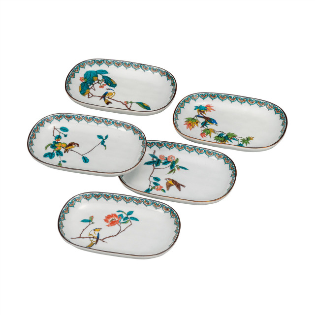 6号皿揃・花鳥絵変り