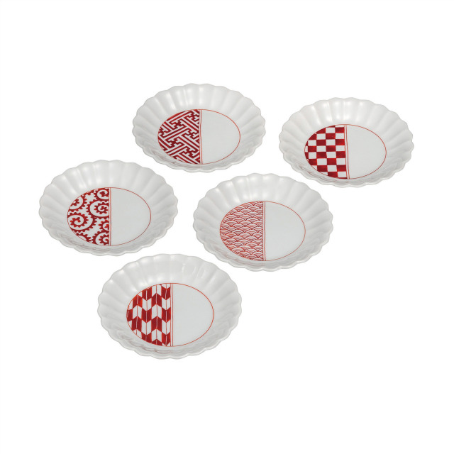 5号皿揃・吉祥文様