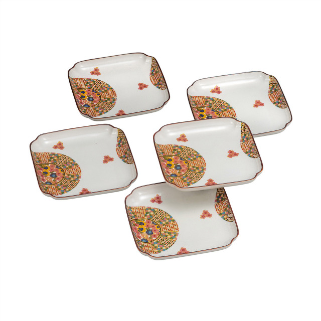 5.2号皿揃・小紋花詰