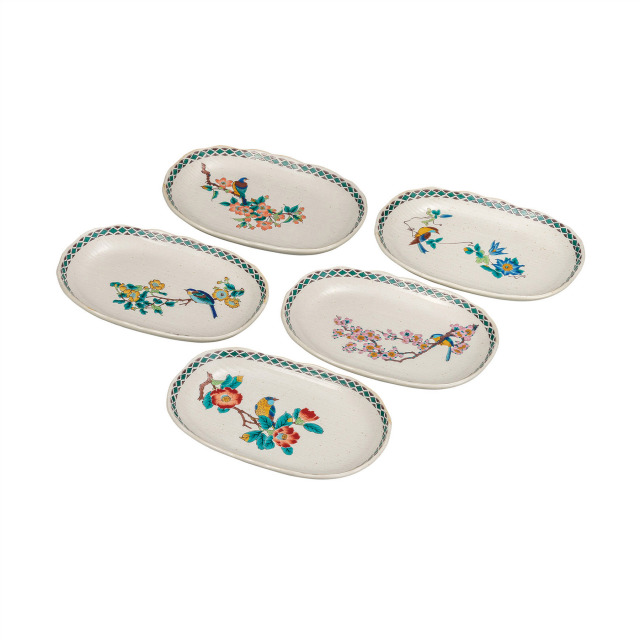 6.5号皿揃・花鳥絵変り