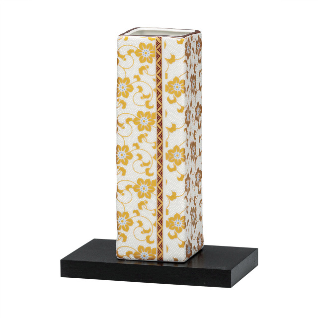 6号花瓶・白粒鉄仙（台付）