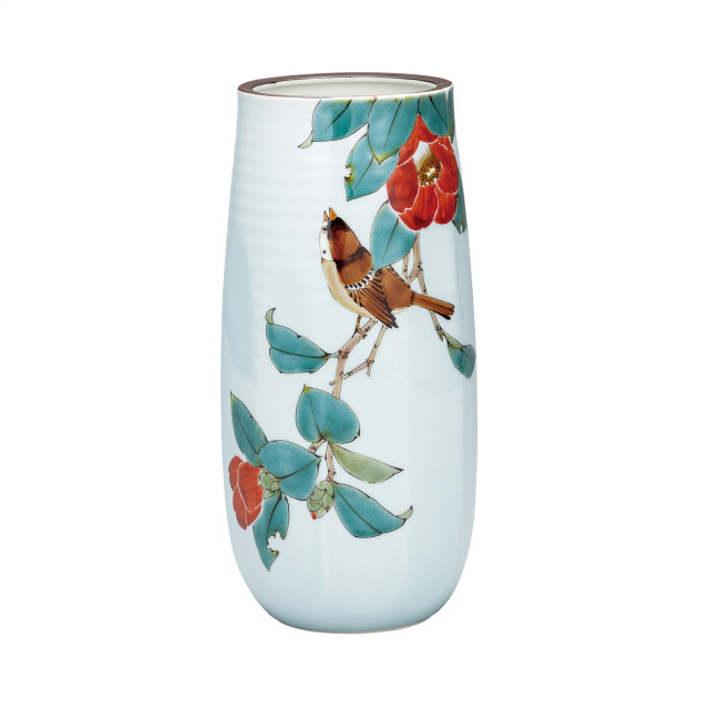 8.5号花瓶・椿に雀