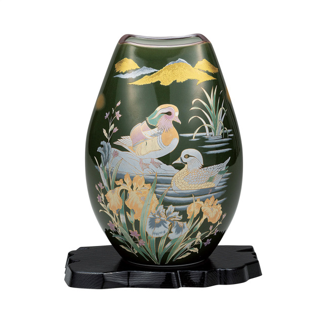 8号花瓶・おしどり（台付）