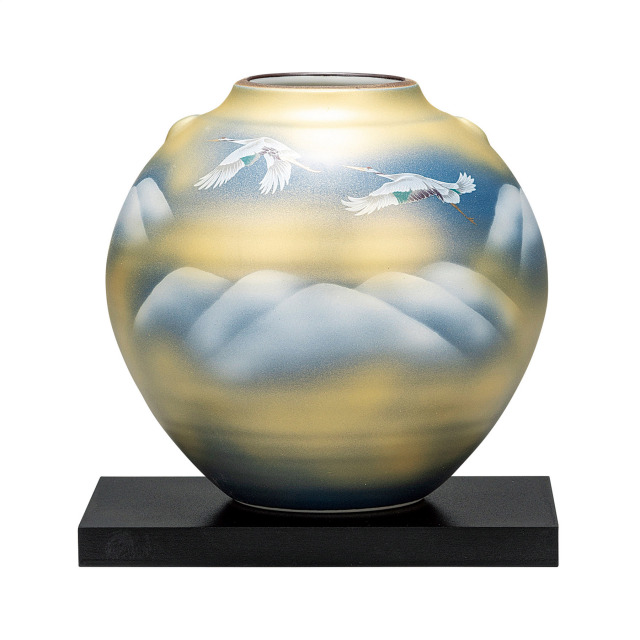 5.5号花瓶・鶴連山（台付）