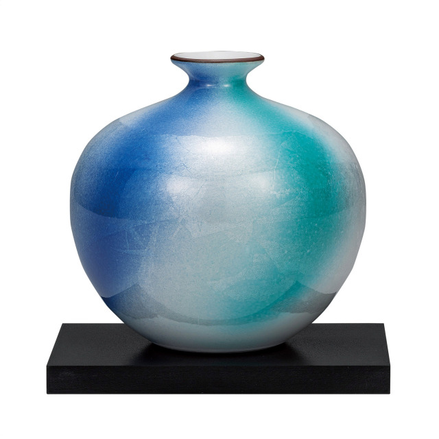 5.2号花瓶・二色銀彩