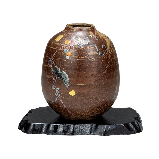 6号花瓶・山ぶどう（台付）