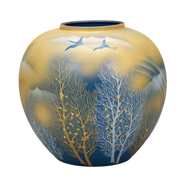 8号花瓶・金雲木立