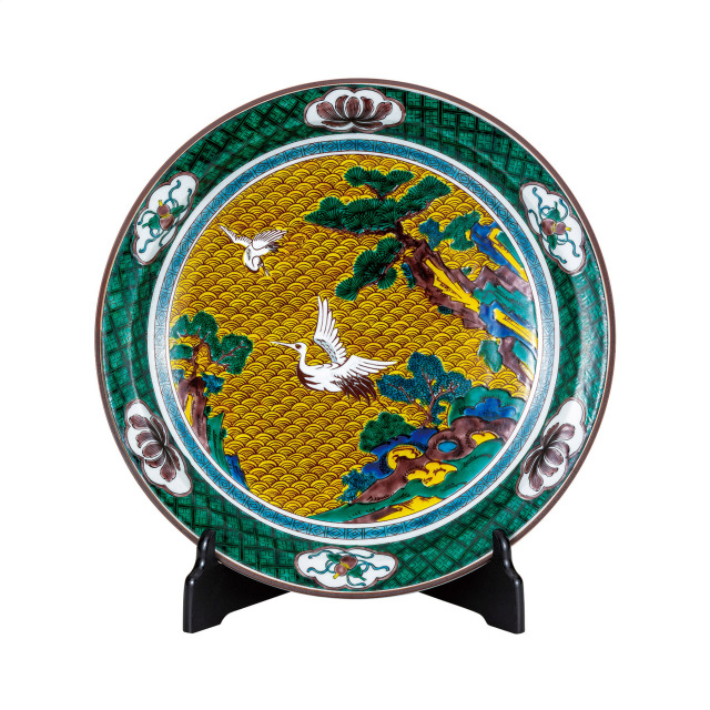 12号飾皿・吉田屋鶴（皿立付）