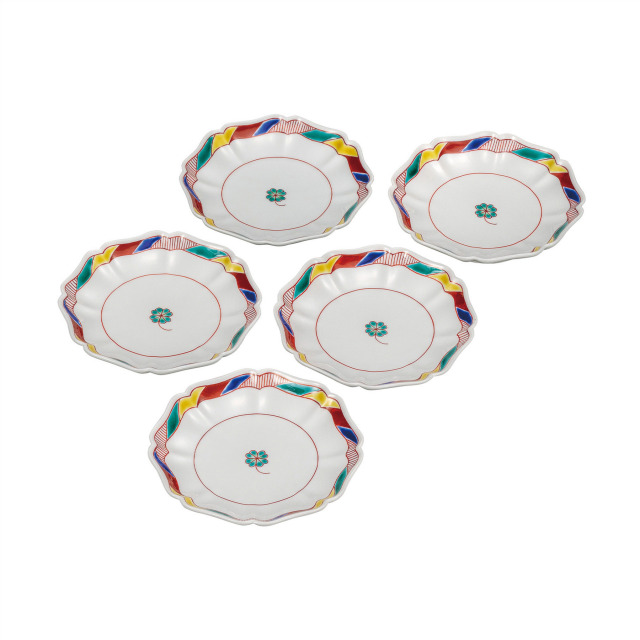 5.5号皿揃・四つ葉のクローバー