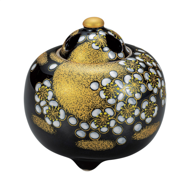 3.5号香炉・金彩梅月