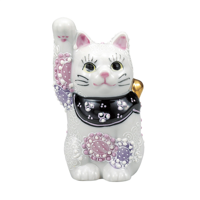 3.2号招き猫・花むらさき