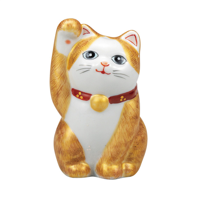 3号招き猫・金彩毛描