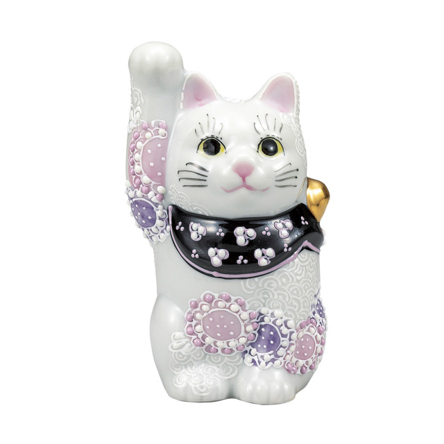 4号招き猫・花むらさき