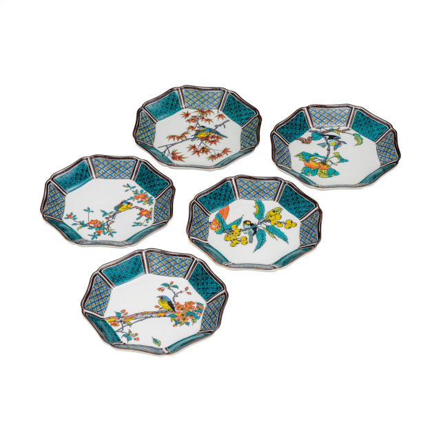 6.5皿揃・花鳥絵変り