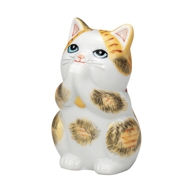 2.7号お祈り猫・金彩三毛