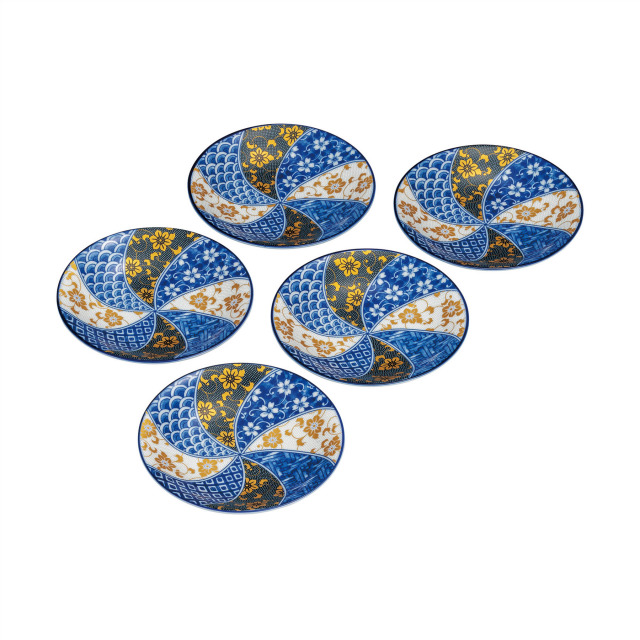 5.2号皿揃・鉄仙文