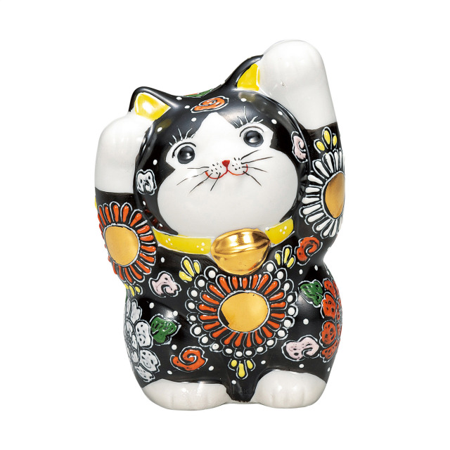 4号両手招き猫・黒盛