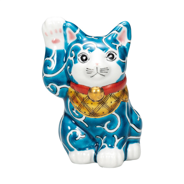 4号招き猫・色絵唐草