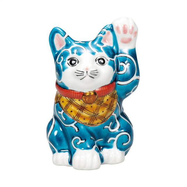 4号招き猫・色絵唐草