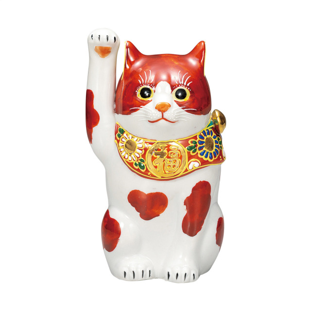 6号招き猫・赤ブチ