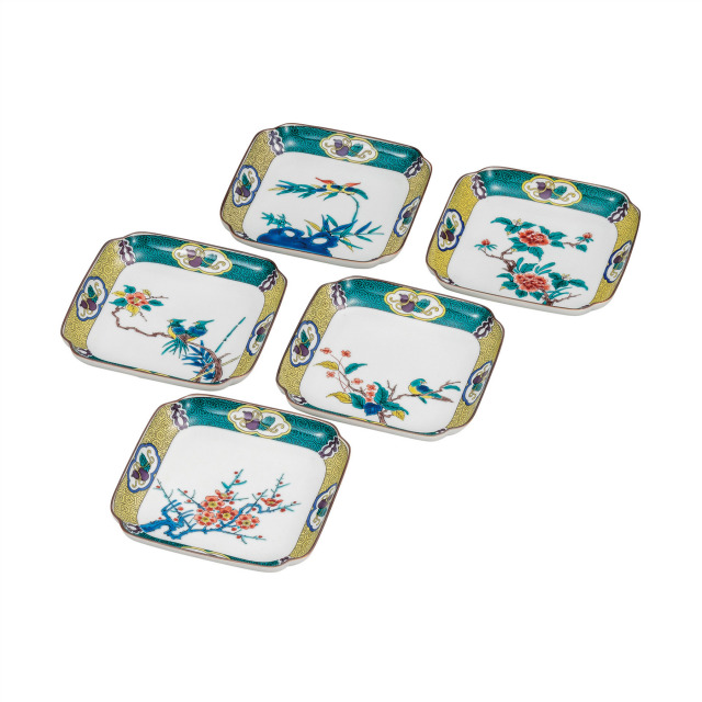 5号皿揃・古九谷絵変り