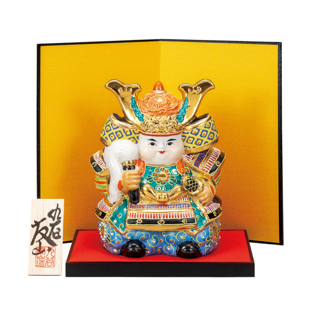 6号武者人形・盛（台・敷物・立札・屏風付）