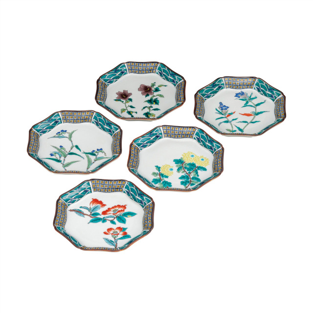 6.5号皿揃・五草花