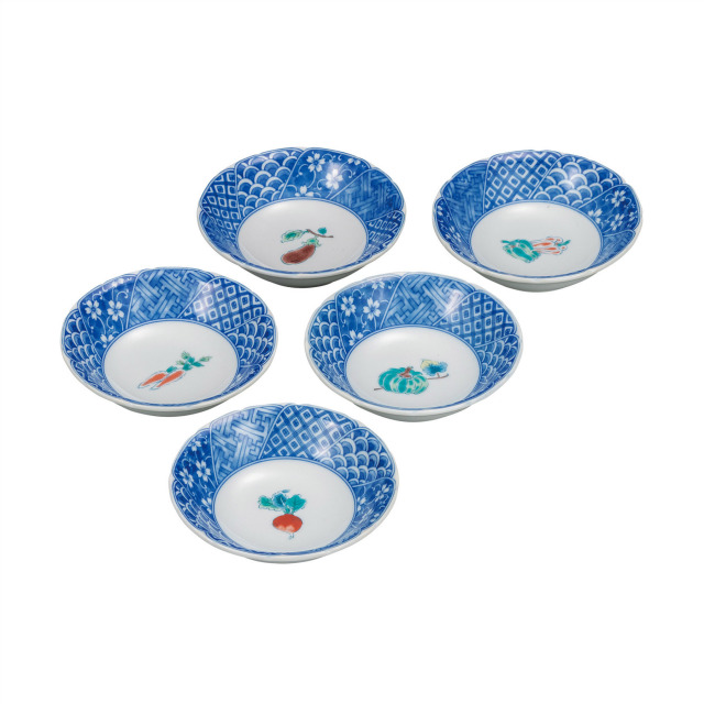 4.5号小鉢揃・野菜絵変り