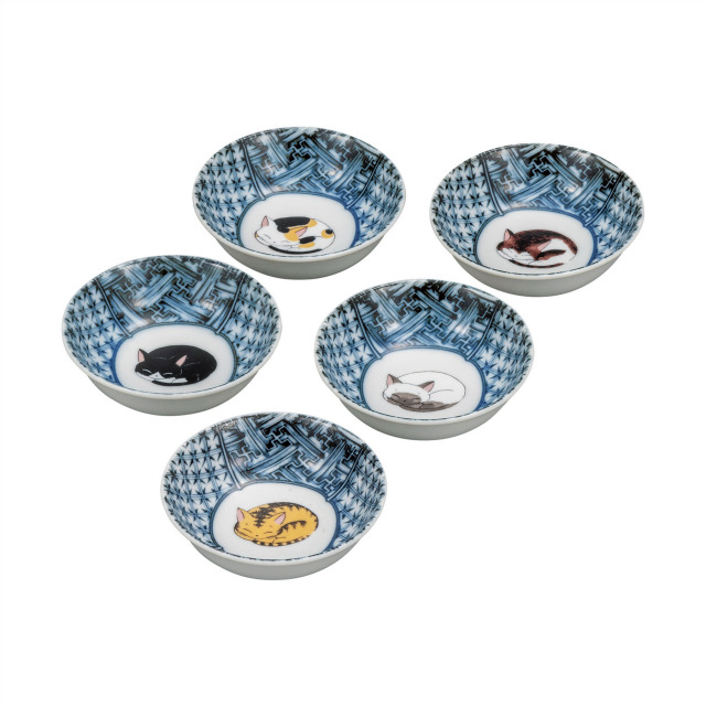 3号小鉢揃・眠り猫