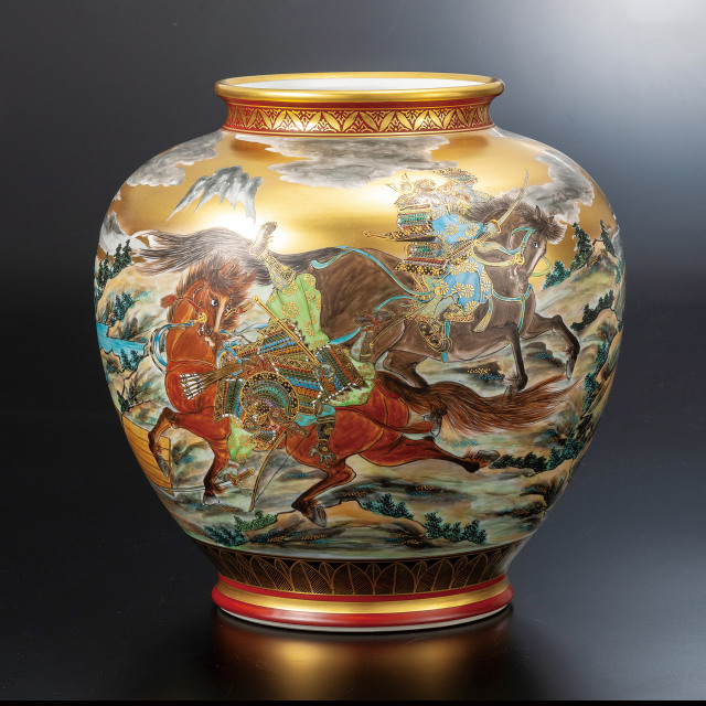 12号花瓶・本金武者図