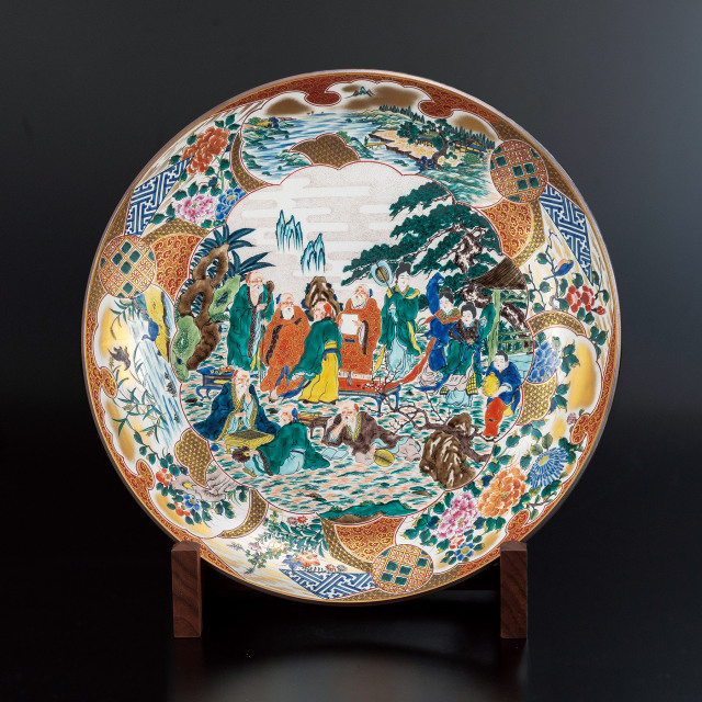 20号飾皿・七賢人（皿立付）