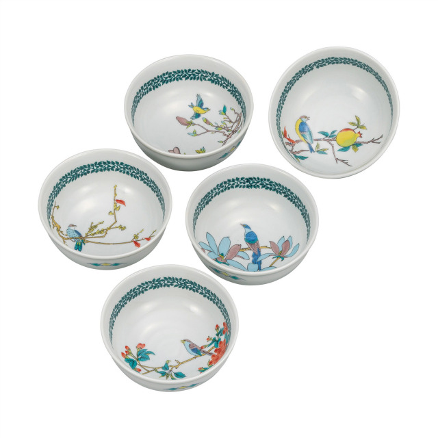 4.2号小鉢揃・花鳥絵変り