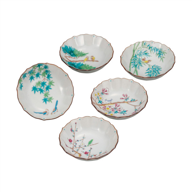 3.8号小鉢揃・小鳥春秋