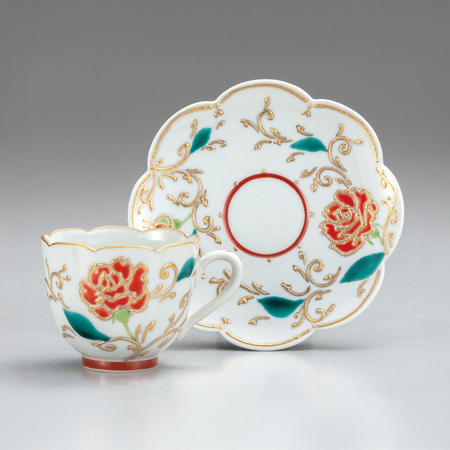 珈琲カップ＆ソーサー・花結（はなむすび）