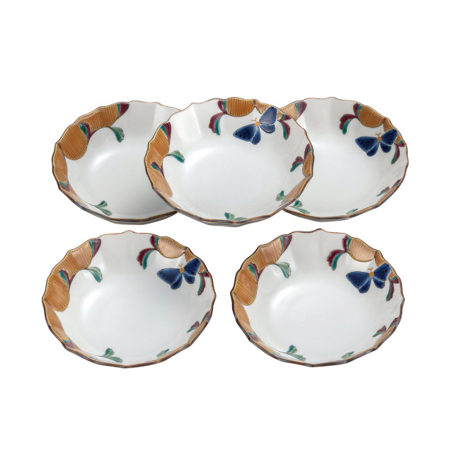 3.8号小鉢揃・蝶と唐草