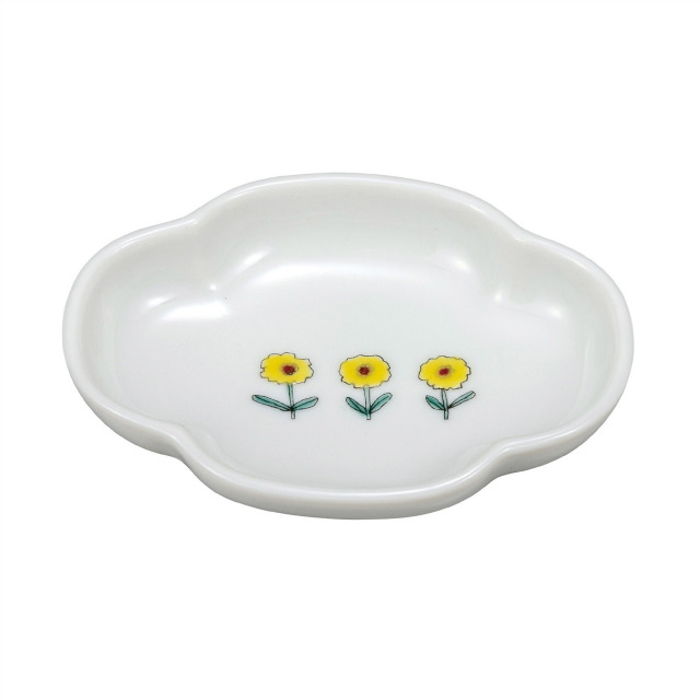 3.4号豆皿・小花　黄